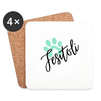Fesitoli Logo - Untersetzer (4er-Set) - Weiß - Vorne