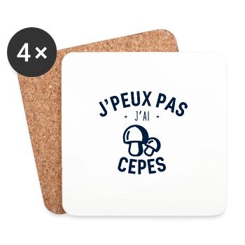 J peux pas j ai Cepes - Dessous de verre (lot de 4) - blanc - Devant