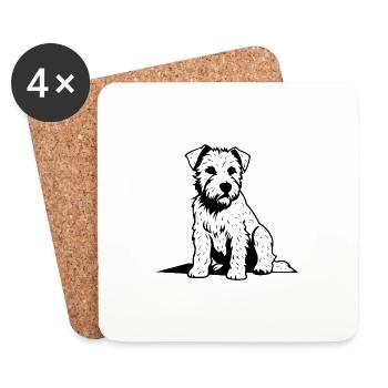 West Highland White Terrier Hund - Untersetzer (4er-Set) - Weiß - Vorne