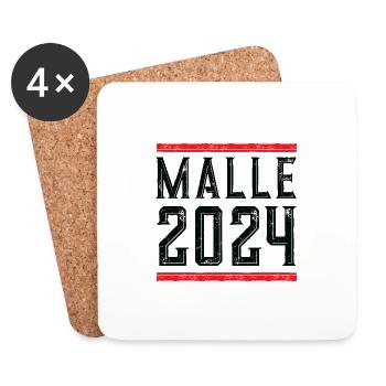 Malle 2024 - Dessous de verre (lot de 4) - blanc - Devant