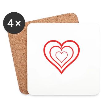 MISTRESS. HEART. MASTER. THANK YOU. THANK YOU MISTRESS. - Coasters (set of 4) - white - Front
