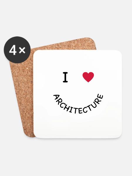 Architecture - Coasters (set of 4) - white
