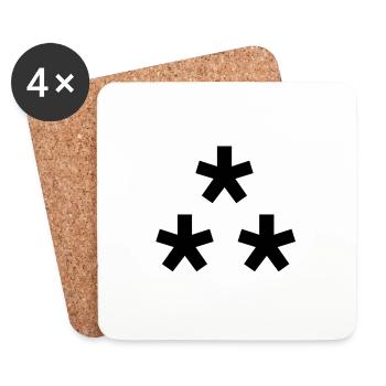 Domaines Stars - Dessous de verre (lot de 4) - blanc - Devant