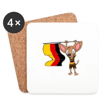 Chihuahua allemand - Dessous de verre (lot de 4) - blanc - Devant
