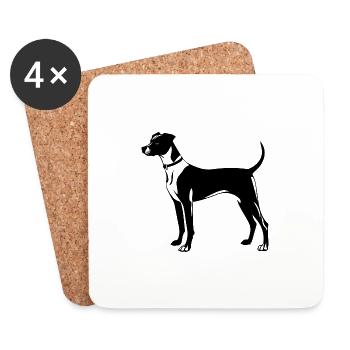 Whippet Hund - Untersetzer (4er-Set) - Weiß - Vorne