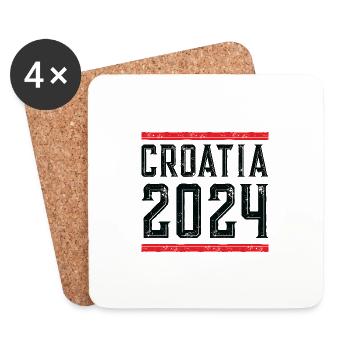 Croatia 2024 - Untersetzer (4er-Set) - Weiß - Vorne