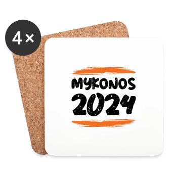 Mykonos 2024 - Dessous de verre (lot de 4) - blanc - Devant