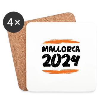 Majorque 2024 - Dessous de verre (lot de 4) - blanc - Devant