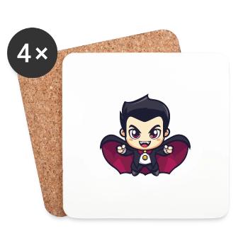 Vampir Halloween Cartoon - Untersetzer (4er-Set) - Weiß - Vorne