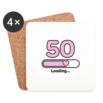 50 years - Coasters (set of 4) - white - Front