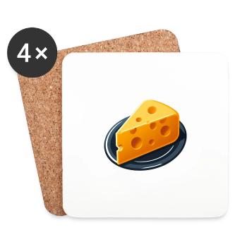 Alles Käse - Untersetzer (4er-Set) - Weiß - Vorne