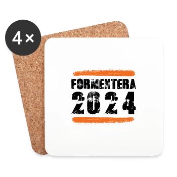 L’équipe de Formentera 2024 - Dessous de verre (lot de 4) - blanc - Devant