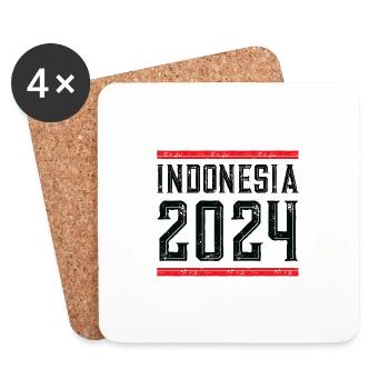 Indonesia 2024 - Coasters (set of 4) - white - Front