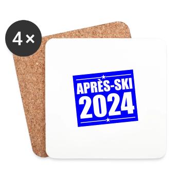 Après-ski 2024 - Dessous de verre (lot de 4) - blanc - Devant