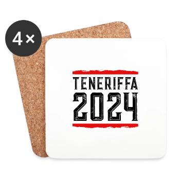 Ténérife 2024 - Dessous de verre (lot de 4) - blanc - Devant