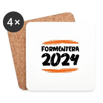 Formentera 2024 - Untersetzer (4er-Set) - Weiß - Vorne