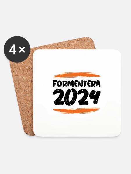 Formentera 2024 - Untersetzer (4er-Set) - Weiß