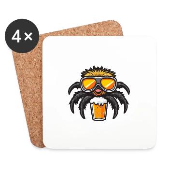Tarantula Ski Bière Spider - Dessous de verre (lot de 4) - blanc - Devant