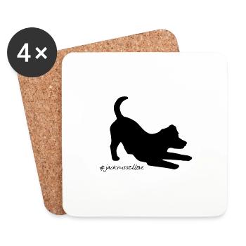 jackrussellove - Untersetzer (4er-Set) - Weiß - Vorne