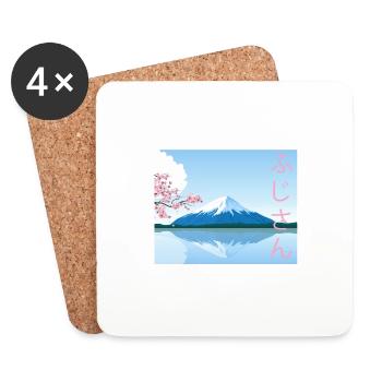 fuji san - Dessous de verre (lot de 4) - blanc - Devant