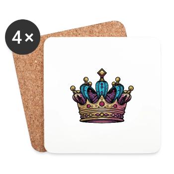Crown Symbol - Coasters (set of 4) - white - Front