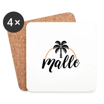 Malle Palme - Dessous de verre (lot de 4) - blanc - Devant