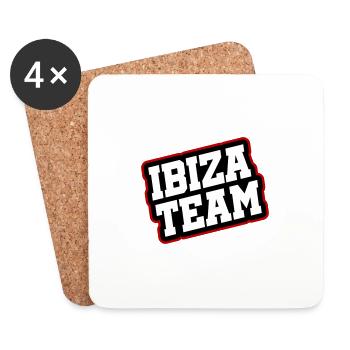 Équipe d’Ibiza - Dessous de verre (lot de 4) - blanc - Devant
