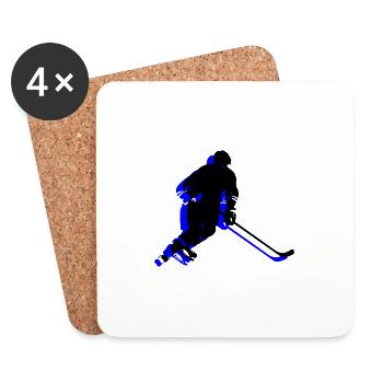 Ice Hockey Spieler Symbol - Untersetzer (4er-Set) - Weiß - Vorne
