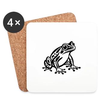 frog animal - Coasters (set of 4) - white - Front