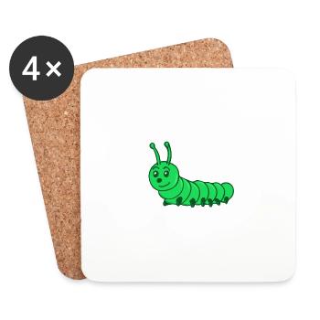 Chenille - Dessous de verre (lot de 4) - blanc - Devant