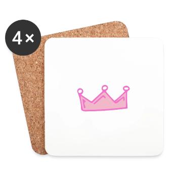 couronne - Dessous de verre (lot de 4) - blanc - Devant