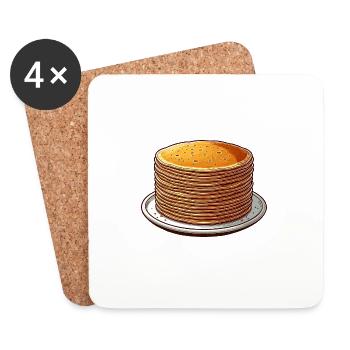 Blini Russian Pancakes Russia Crepes Russian - Coasters (set of 4) - white - Front