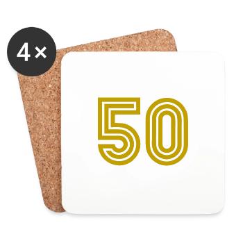 ANNIVERSARY. HAPPY BIRTHDAY. HAPPY BIRTHDAY. - Coasters (set of 4) - white - Front