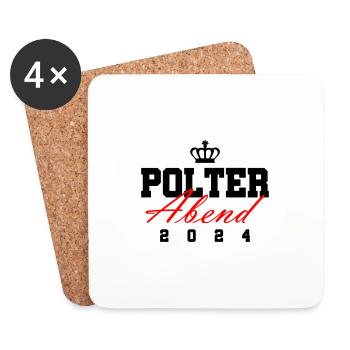 Bachelor Party 2024 - Coasters (set of 4) - white - Front