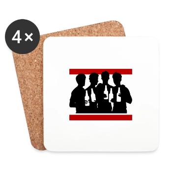Team Party Group Celebrations Bachelor Party - Coasters (set of 4) - white - Front