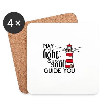 LIGHTHOUSE SOUL LIGHTHOUSES TOWER LAMP MOTIFS - Coasters (set of 4) - white - Front