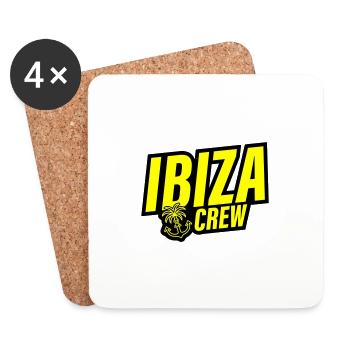 Ibiza Crew Anchor Palm Tree Heart Love - Coasters (set of 4) - white - Front