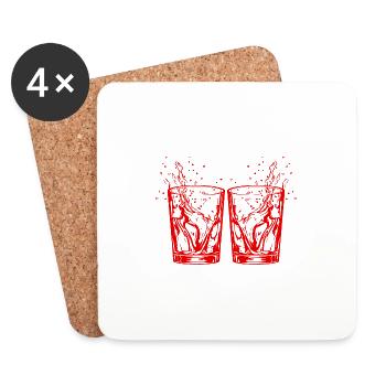 Tequila Drink - Untersetzer (4er-Set) - Weiß - Vorne