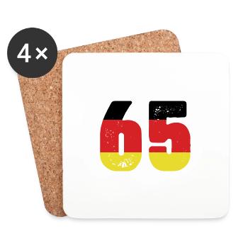 65 Number Jersey Germany - Coasters (set of 4) - white - Front