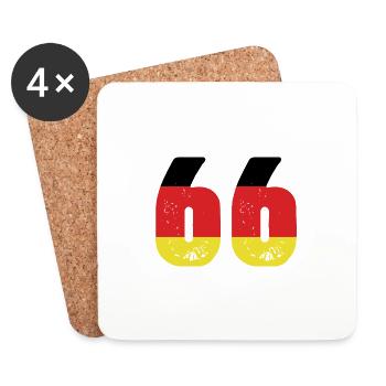 66 Number Jersey Germany - Coasters (set of 4) - white - Front