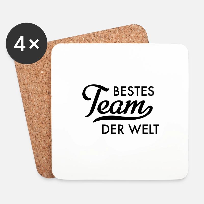 Bestes Team der Welt - Untersetzer (4er-Set) - Weiß