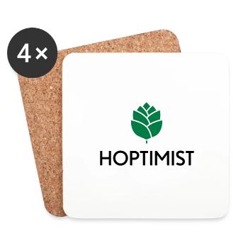 Amoureux du houblon - Dessous de verre (lot de 4) - blanc - Devant