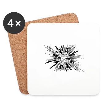 Vector Splash Explosion - Dessous de verre (lot de 4) - blanc - Devant