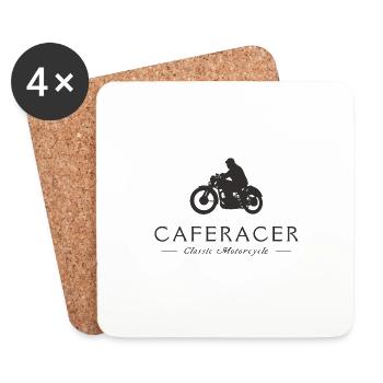 Caferacer Enthusiast - Coasters (set of 4) - white - Front