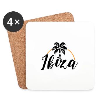 Ibiza Palm - Coasters (set of 4) - white - Front