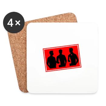 Bachelor Party Group Holiday Bachelor Party - Coasters (set of 4) - white - Front