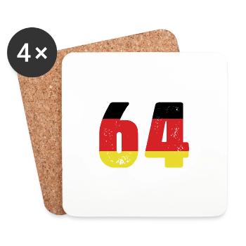 64 Number Jersey Germany - Coasters (set of 4) - white - Front