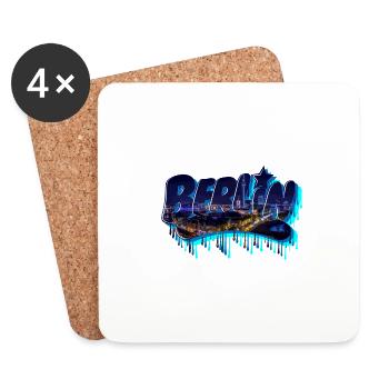 Berlin graffiti lettering - Coasters (set of 4) - white - Front