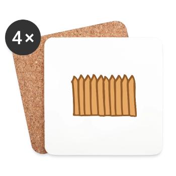 Fence - Coasters (set of 4) - white - Front
