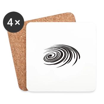 Spiral Geometry - Spiral Galaxy - Coasters (set of 4) - white - Front